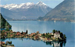 Iseltwald Am Brienzersee Mit Niesenkette (8738) - Iseltwald