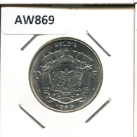 10 FRANCS 1969 DUTCH Text BELGIUM Coin #AW869.U.A - 10 Frank
