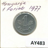 1 FORINT 1977 HUNGRÍA HUNGARY Moneda #AY483.E.A - Hungary