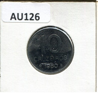 10 CRUZEROS 1980 BBASILIEN BRAZIL Münze #AU126.D.A - Brazilië
