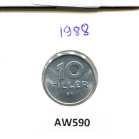 10 FILLER 1988 HUNGRÍA HUNGARY Moneda #AW590.E.A - Hungría