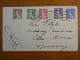 I 26 CANADA  LETTRE  1953  MONTREAL A DUISBURG GERMANY +TEXTE+QUEEN ELISABETH +AFF. INTERESSANT+++ - Covers & Documents