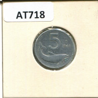 5 LIRE 1953 ITALY Coin #AT718.U.A - 5 Liras