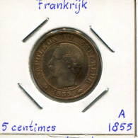 2 CENTIMES 1855 B FRANCIA FRANCE Moneda Napoleon III Imperator #AK990.E.A - 2 Centimes