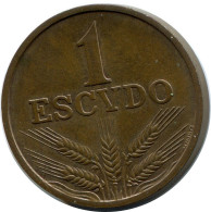 1 ESCUDO 1979 PORTUGAL Münze #BA136.D.A - Portugal