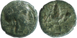 GRAPE Ancient Authentic GREEK Coin 1.6g/12mm #SAV1290.11.U.A - Grecques