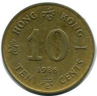 10 CENTS 1986 HONG KONG Coin #AY611.U.A - Hongkong