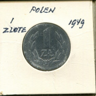 1 ZLOTE 1949 POLAND Coin #AR778.U.A - Polen