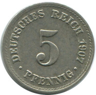 5 PFENNIG 1907 A ALLEMAGNE Pièce GERMANY #AE614.F.A - 5 Pfennig