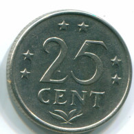 25 CENTS 1971 ANTILLAS NEERLANDESAS Nickel Colonial Moneda #S11562.E.A - Nederlandse Antillen
