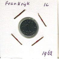 1 CENTIME 1962 FRANKREICH FRANCE Französisch Münze #AM703.D.A - 1 Centime