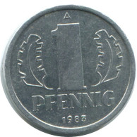 1 PFENNIG 1983 A DDR EAST DEUTSCHLAND Münze GERMANY #AE064.D.A - 1 Pfennig