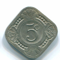 5 CENTS 1967 ANTILLES NÉERLANDAISES Nickel Colonial Pièce #S12473.F.A - Netherlands Antilles