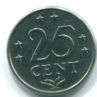 25 CENTS 1970 ANTILLES NÉERLANDAISES Nickel Colonial Pièce #S11421.F.A - Nederlandse Antillen