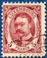 Luxemburg 1906, 5 Fr Adolf Perforated 11½ Cancelled - 1906 Guillaume IV