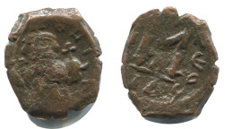 FOLLIS Authentique ORIGINAL Antique BYZANTIN Pièce 3.6g/21mm #AB391.9.F.A - Byzantinische Münzen