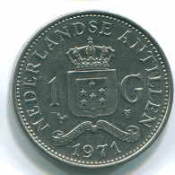1 GULDEN 1971 NIEDERLÄNDISCHE ANTILLEN Nickel Koloniale Münze #S11910.D.A - Nederlandse Antillen