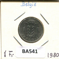 1 FRANC 1980 DUTCH Text BELGIEN BELGIUM Münze #BA541.D.A - 1 Franc