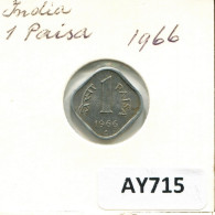 1 PAISA 1966 INDIEN INDIA Münze #AY715.D.A - Inde