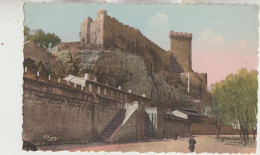 Beaucaire 30  Carte Non Circulée _La Banquette_Le Chateau Et Rue Animée (Dentelée) - Beaucaire