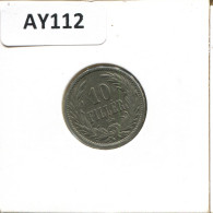 10 FILLER 1895 HUNGRÍA HUNGARY Moneda #AY112.2.E.A - Hungría