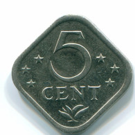 5 CENTS 1982 NIEDERLÄNDISCHE ANTILLEN Nickel Koloniale Münze #S12346.D.A - Nederlandse Antillen