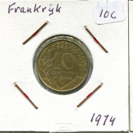 10 CENTIMES 1974 FRANKREICH FRANCE Französisch Münze #AM815.D.A - 10 Centimes