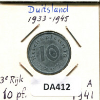 10 REICHSPFENNIG 1941 A ALLEMAGNE Pièce GERMANY #DA412.2.F.A - 10 Reichspfennig