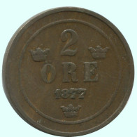 2 ORE 1877 SWEDEN Coin #AC883.2.U.A - Sweden