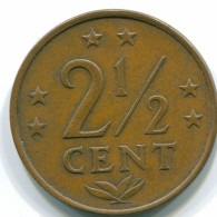 2 1/2 CENT 1975 NETHERLANDS ANTILLES Bronze Colonial Coin #S10523.U.A - Nederlandse Antillen