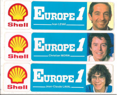 Lot De 3 Marque-Pages -  Europe1 SHELL -  Christian Morin, Jean-Claude Laval, Ivan Levaï - Bookmarks