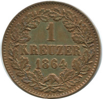 BADEN 1 Kreuzer 1864 German States #DE10574.13.F.A - Sonstige & Ohne Zuordnung