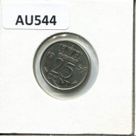 25 CENTS 1954 NETHERLANDS Coin #AU544.U.A - 1948-1980: Juliana