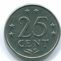 25 CENTS 1970 NETHERLANDS ANTILLES Nickel Colonial Coin #S11446.U.A - Netherlands Antilles