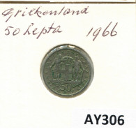 50 LEPTA 1966 GRECIA GREECE Moneda #AY306.E.A - Grèce