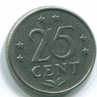 25 CENTS 1970 ANTILLES NÉERLANDAISES Nickel Colonial Pièce #S11477.F.A - Antilles Néerlandaises