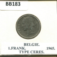 1 FRANC 1965 DUTCH Text BELGIUM Coin #BB183.U.A - 1 Franc