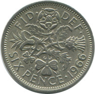 SIXPENCE 1966 UK GROßBRITANNIEN GREAT BRITAIN Münze #AG970.1.D.A - H. 6 Pence