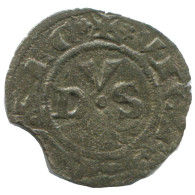 CRUSADER CROSS Authentic Original MEDIEVAL EUROPEAN Coin 0.2g/16mm #AC425.8.F.A - Andere - Europa