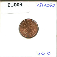 1 EURO CENT 2010 ÖSTERREICH AUSTRIA Münze #EU009.D.A - Autriche