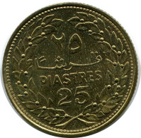 25 PIASTRES 1970 LEBANON Coin #AP385.U.A - Líbano