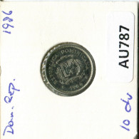 10 CENTAVOS 1986 DOMINICANA Coin #AU787.U.A - Dominicaine