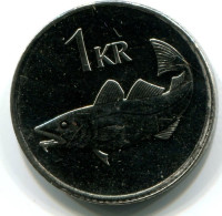 1 KRONA 1999 ICELAND UNC Fish Coin #W11292.U.A - Iceland