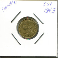 5 CENTIMES 1969 FRANKREICH FRANCE Französisch Münze #AN799.D.A - 5 Centimes