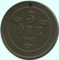 5 ORE 1882 SUÈDE SWEDEN Pièce #AC603.2.F.A - Suède