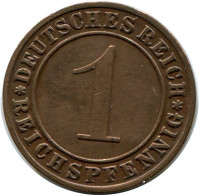 1 REICHSPFENNIG 1928 G DEUTSCHLAND Münze GERMANY #DB782.D.A - 1 Rentenpfennig & 1 Reichspfennig