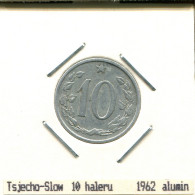 10 HALERU 1962 TCHÉCOSLOVAQUIE CZECHOSLOVAQUIE SLOVAKIA Pièce #AS524.F.A - Checoslovaquia