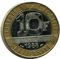 10 FRANCS 1988 FRANCE Coin BIMETALLIC #AZ410.U.A - 10 Francs
