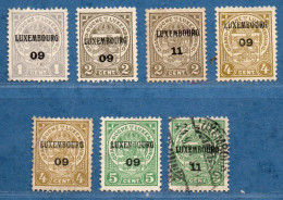 Luxemburg 1909-11 Precancels 09 & 11 On 1907 Issues - 1907-24 Wapenschild