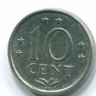 10 CENTS 1978 NETHERLANDS ANTILLES Nickel Colonial Coin #S13573.U.A - Netherlands Antilles